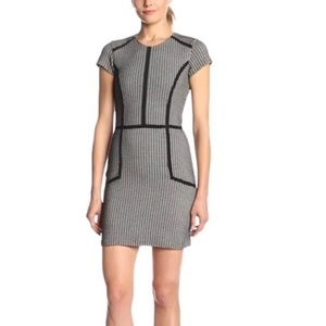 Parker Black & White Print Short Sleeve Dress